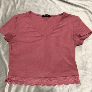 Blush Cropped Shortsleeve by Shein